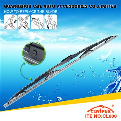 CL600S silicone metal frame universal windshield wiper blade