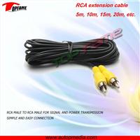 RCA cable for car rearview system, reversing system extension RCA cable