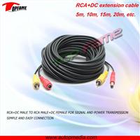 car camera cable RCA+DC cable for car rearview system, reversing system