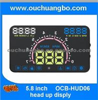 Ouchuangbo 5.8 Inch HUD Head Up Display ES350 Obd2 Interface Warning System Quality Vehicle Speed Alarm