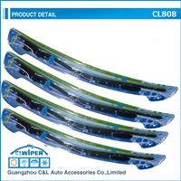 Banana Type CL808 9 adaptors windshield wiper blade, Grade A rubber refill