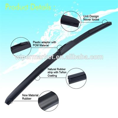 New Type Universal Flat Wiper Blade Natural Rubber High Quality