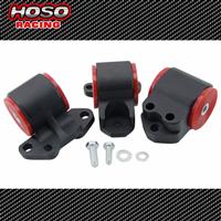 Hoso Racing Aluminum Motor Mount Kit 3 bolt left Mount For Honda CIVIC 92-95 DC2 EG INTEGRA 94-01 Motor Swap Mounts Kit