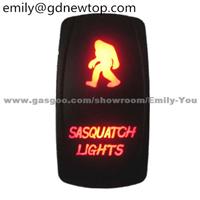 Blue Led Light Waterproof Rocker Switch