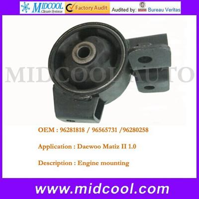 high quality auto Engine Mount for DAEWOO Matiz II 1.0 OEM 96281818 96565731 96280258 wholesale