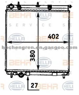 Auto Aluminum Radiator 1330E6 For Citroen C3/Peugeot 1007