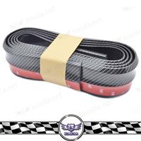 Carbon Fiber strip for car bumper protect , 3M glue bumper lip protector