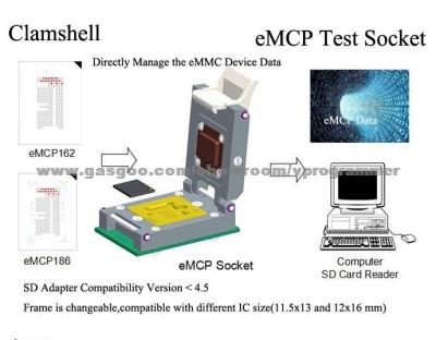 EMCP Test Socket Adapters BGA162 / BGA186 EMCP Test Socket Adapters
