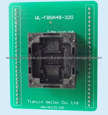 FBGA48 Ic Adapter For Wellon Programer 0.8mm Pitch