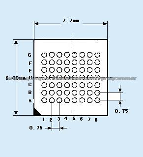 BGA79 Ic Adapter For Wellon Programer 1.0mm Pitch BGA79