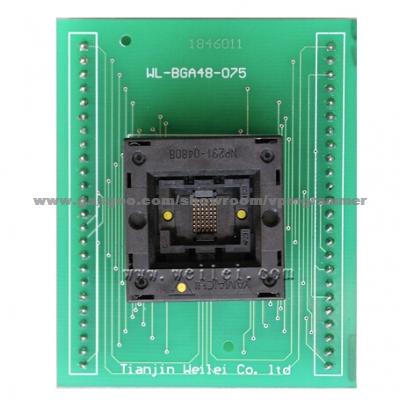 BGA48 Ic Socket For Wellon Programer 0.75mm Pitch BGA48 Socket