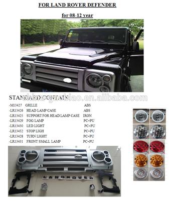 auto parts grille and lamp case lamp case supports for 2008-2012 land rover defender car