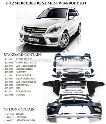 For Benz 2010-2013 C63 W204 Restyling body kit auto parts upgrade C180,C200,C260