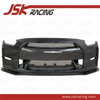 FOR GTR BUMPER/2008-2015 NISM STYLE GLASS FIBER FRONT BUMPER WITH CARBON FIBER FRONT LIP FOR NISSAN SKYLINE GTR R35(JSK2209195)