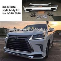 Luxury modellista style body kit for lx570 2016 with exhaust tips