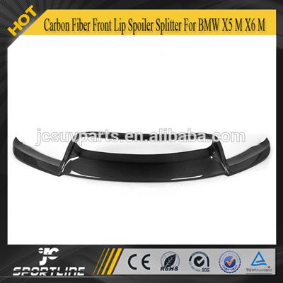 Carbon Fiber V Style Front Lip Spoiler Splitter For BMW E71 X6M E70 X5M