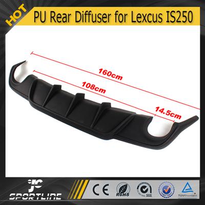 JC Auto Parts PU Sedan JDM Black Shark Fin Rear Diffuser for Lexus IS250 IS350 06-11