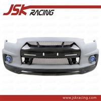2008-2014 WALD STYLE GLASS FIBER FRONT BUMPER WITH CARBON FIBER NOSE COVER AND CARBON FRONT LIP FOR NISSAN R35 GTR(JSK220970)