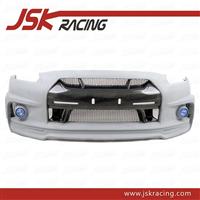2008-2014 WALD STYLE GLASS FIBER FRONT BUMPER WITH CARBON FIBER NOSE COVER FOR NISSAN R35 GTR(JSK220973)