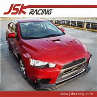 FOR EVO 10 FRONT LIP 2008-2015 JUN STYLE CARBON FIBER FRONT LIP FOR MITSUBISHI LANCER EVO X (JSK200867)