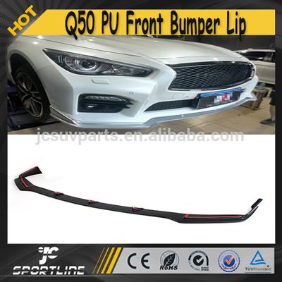 Q50 PU Unpainted Black Primer Auto Car Front Lip for Infiniti Sport 2014