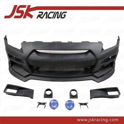 2008-2013 JSK STYLE GLASS FIBER FRONT BUMPER WITH FOG LIGHT FOR NISSAN GTR R35(JSK2209151)