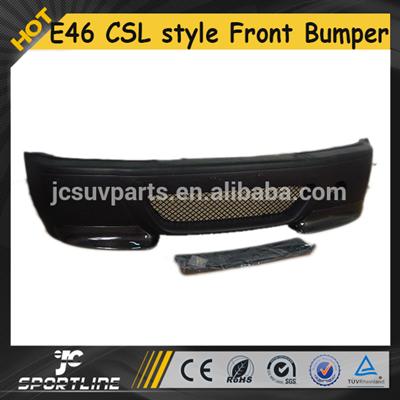 CSL Style PP Car Front Bumper With Splitters Body Kits for BMW E46 2D