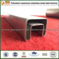 316 Special Shape Stainless Steel Grooved Tube For Glass Handrail