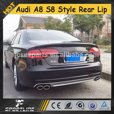 PP Car Rear Bumper Diffuser S8 Body Kits for For AUDI A8 15-16