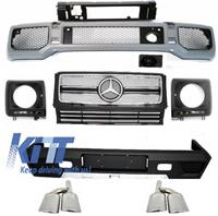Complete Conversion Retrofit Body Kit + Exhaust Tips for Mercedes W463 G-Class (1989-up) G63 G65 AMG Design