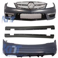 C-class W204 Facelift C63 AMG Body Kit Bumper Front Grill