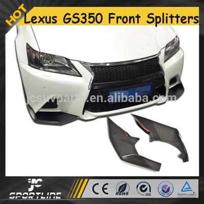 GS350 Carbon Fiber Front Lip Chin Splitters for Lexus GS350 F-Sport