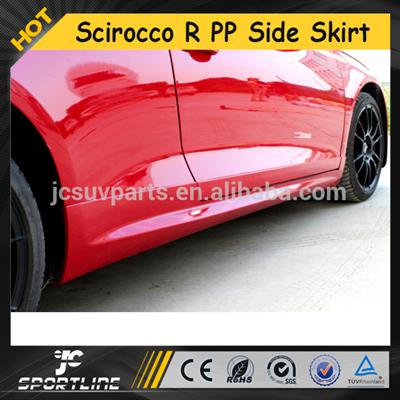 Car Body Kit Scirocco R Style PP Side Skirt For VW Scirocco