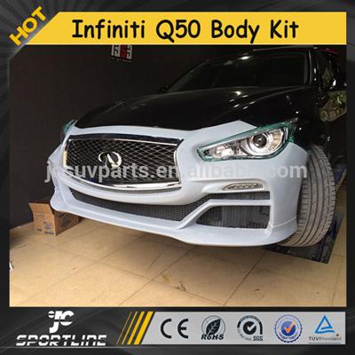 Fiberglass Car Body Kit Q50 Aftermarket Front Bumper for Infiniti Q50