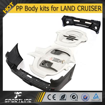 Auto Parts (Front and rear bumper FRP wheel arch flares) PP Body Kit for Toyota Land Cruiser LC200 570R 2012 2013 2014 2015