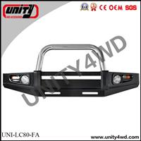 china 4x4 accessories 4x4 bull bar Rolled Steel Front Bumper for LC80