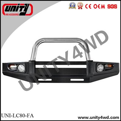 china 4x4 accessories 4x4 bull bar Rolled Steel Front Bumper for LC80