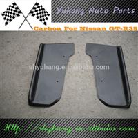 FOR R35 GTR JUN STYLE CARBON FIBER REAR BUMPER CORNER EXTENSIONS SPATS VALANCE