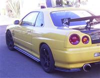 FOR Skyline R34 GTR Nismo Style Carbon Fiber Side Skirts Extension