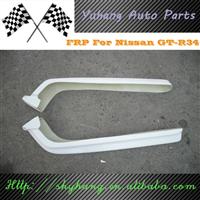 FOR 1999-2002 Skyline R34 GTR Nismo Style FRP Rear Bumper Corner Spats Fiberglass