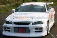 FOR Skyline R34 GTR JUN style FRP front bumper Fiber glass