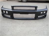 For R34 GTR Nismo carbon fiber front bumper