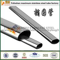 Used For Stair Railing Stainless Steel Oval Pipes Special Shaped Tubing