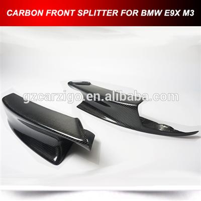 FOR BMW M3 FRONT SPLITTERS 2 PCS CARBON FIBER FRONT BUMPER FLAPS E90 E92