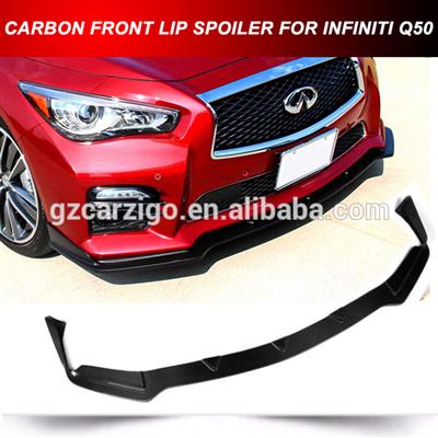 AUTO FRONT BUMPER LIP CARBON FIBER SPOILER FOR INFINITI Q50 SPORT BUMPER