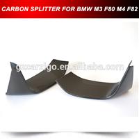 AUTO FRONT BUMPER LOWER LIP SPOILER CARBON FRONT FLAPS SPLITTERS FOR BMW F80 F82 M3 M4