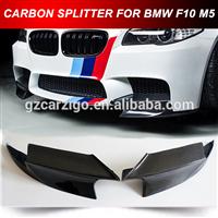 REAL CARBON ADD ON FRONT BUMPER LIP SPOILER FRONT FLAP SPLITTER FOR BMW F10 M5