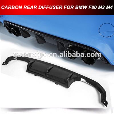 FIT FOR BMW F80 M3 M4 CARBON FIBER REAR BUMPER DIFFUSER PERFORMANCE TYPE 2015 2016