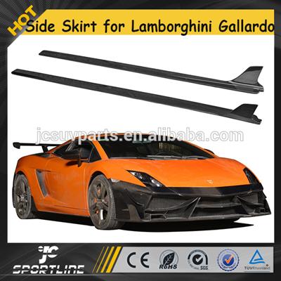 Car Kit Carbon Fiber D Style Side Skirt For Lamborghini Gallardo LP550 LP560 LP570 08-12