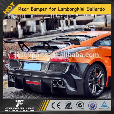 Carbon Fiber D Style Car Rear Bumper BodyKit For Lamborghini Gallardo LP550 LP560 LP570 08-12